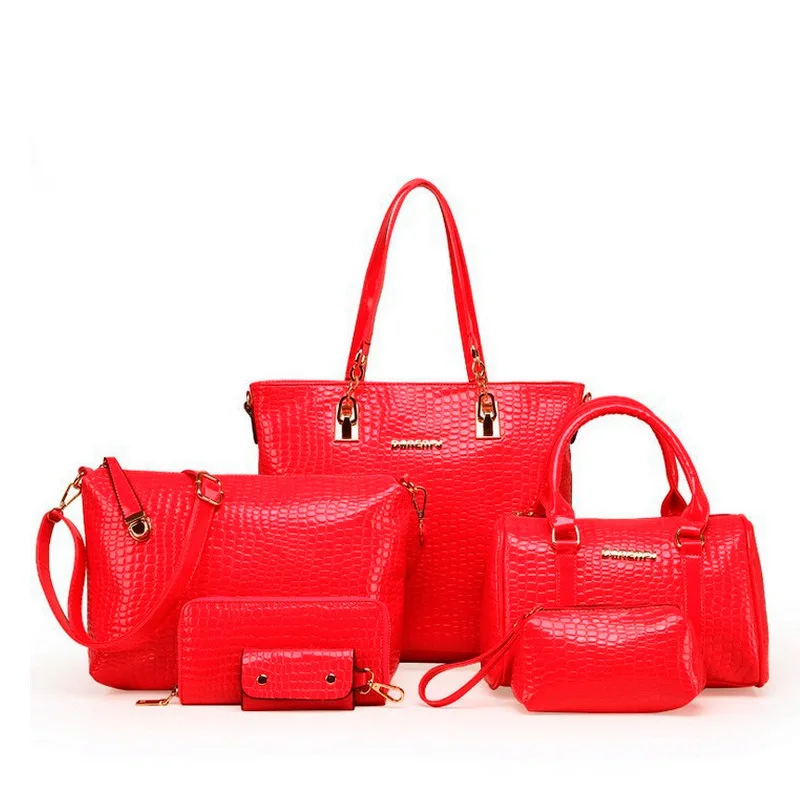 Hot sale women bags handbag sets fashionable crocodile pattern single shoulder crossbody bags for women Wholesale