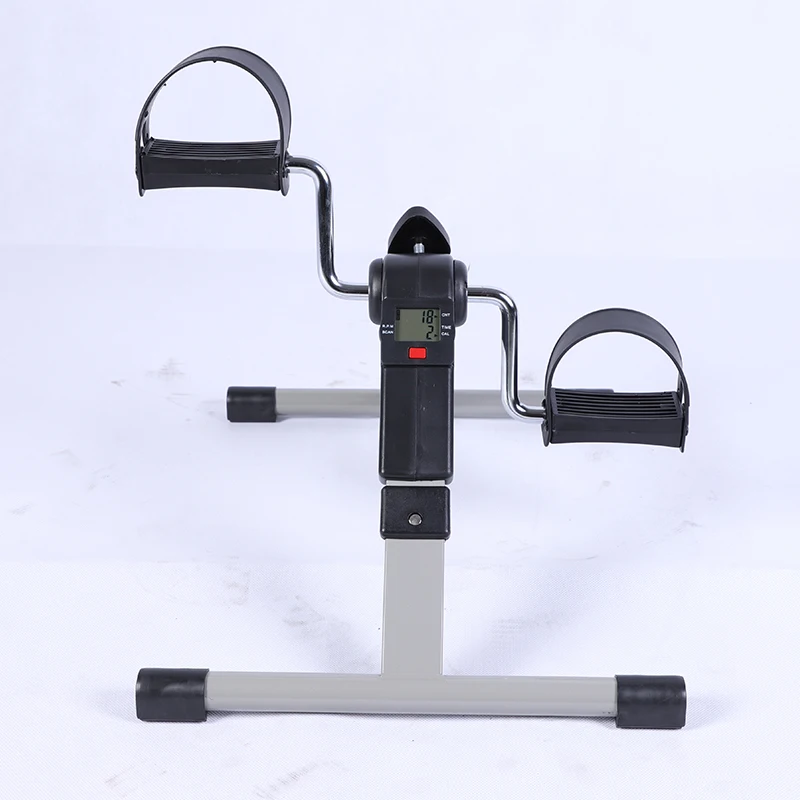 TELLUS Upgraded Leg Workout Portable Sitting Desk Cycle Mini Exercise Bike with LCD Monitor Foldable Pedal Exerciser