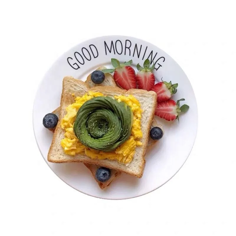 100%melamine breakfast dinner serving plate set