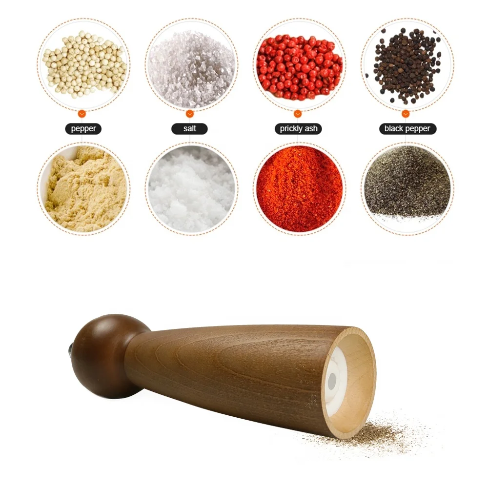 
Middle size Salt and pepper mill set wood 