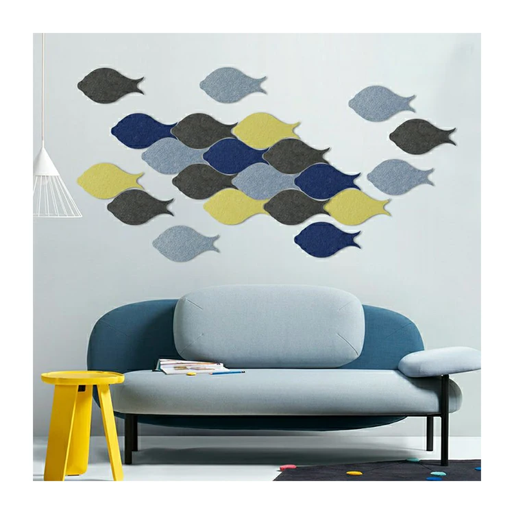 Environmental protection felt wall sticker Nordic modern decoration background with  felt sheets message board function design