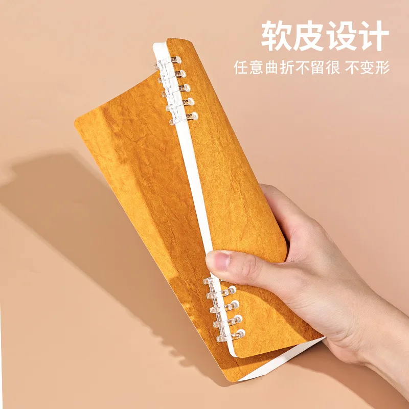 Retro soft leather loose leaf notebook creative detachable 5-hole binder with horizontal blank inner pages A 5/A4 notebook