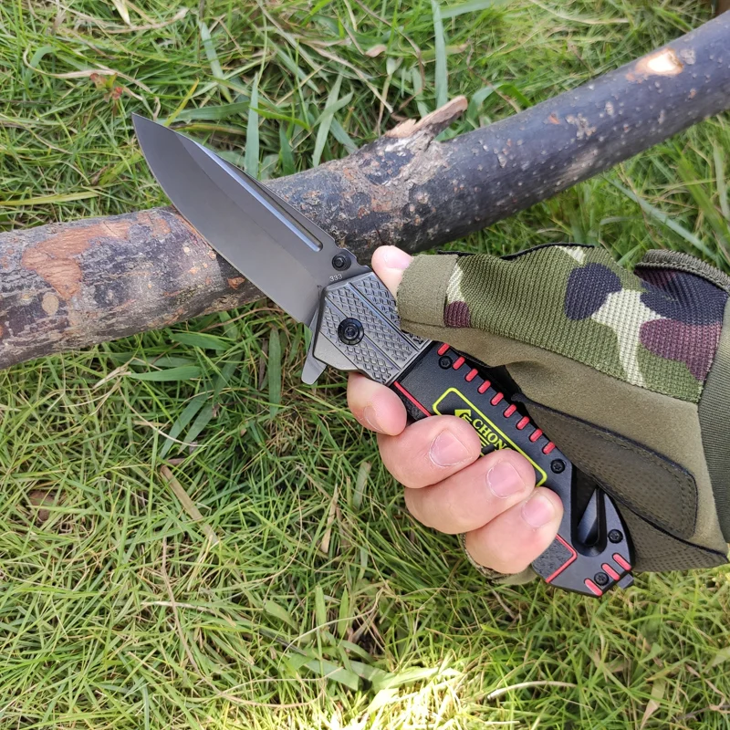  CHONGMING new 2021 black outdoor survival camping hunting hunter folding custom self-defense