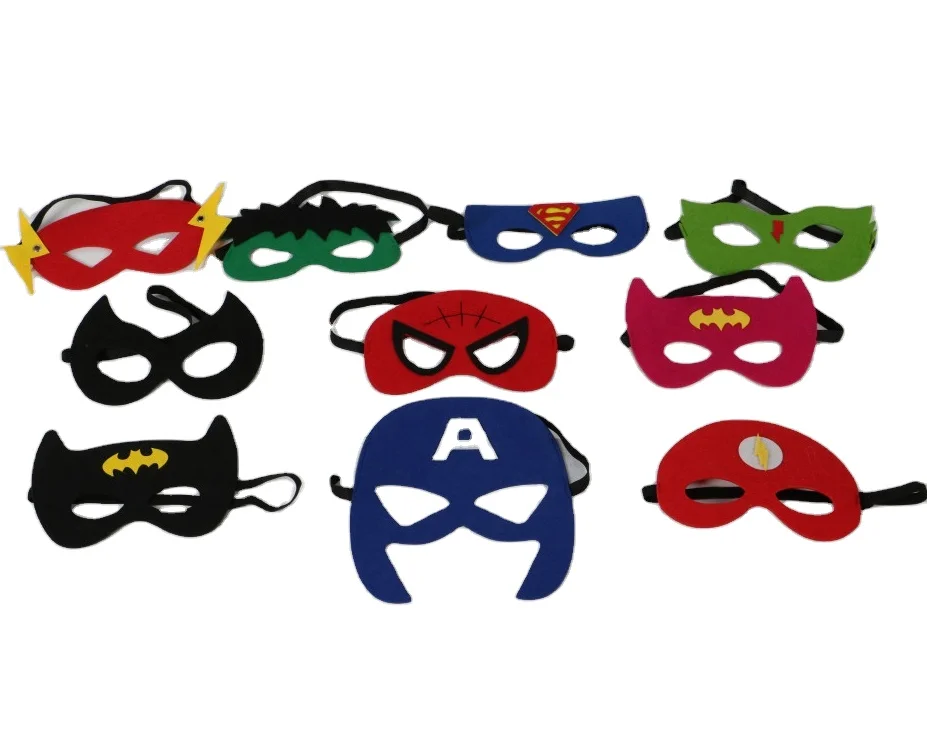 Halloween party favors superhero felt masks for kids