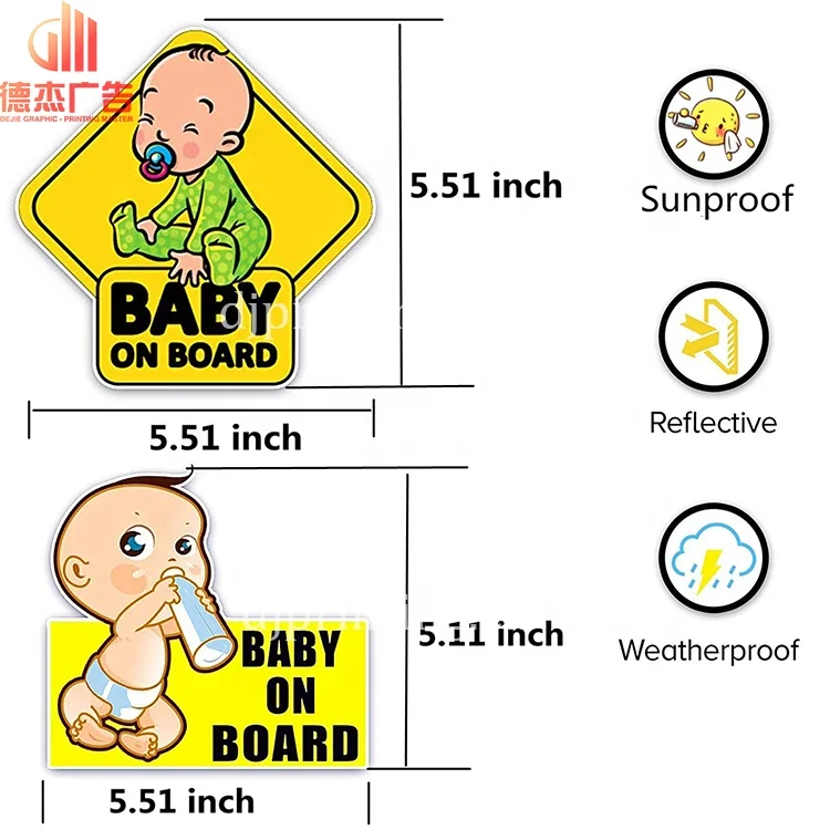 Custom car window baby on board sticker