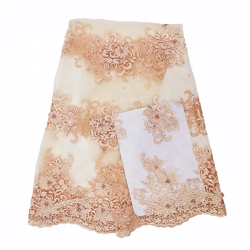 factory cheap price high quality guangzhou simple red embroidered lace fabric