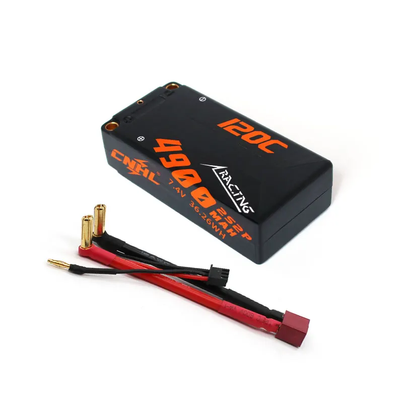 Customize 4900MAH 7.4V 2S 120C Racing Series  Lipo Battery Hard Case with Car Deans Plug