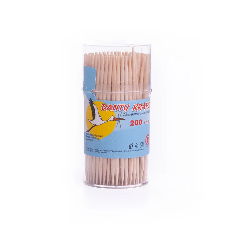 1.6 1.8 2.0 mm 65mm Bamboo Toothpicks 1kg Per Bag in Bulk 200 250pcs in Plastic Jar Box Cello Paper Wrapped Custom
