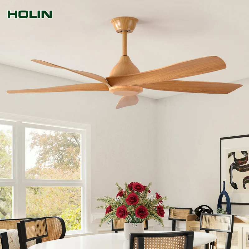 Modern Minimalist 56 Inch 5 Blades DC Motor Household Noiseless Bldc Ceiling Fan With Remote Control