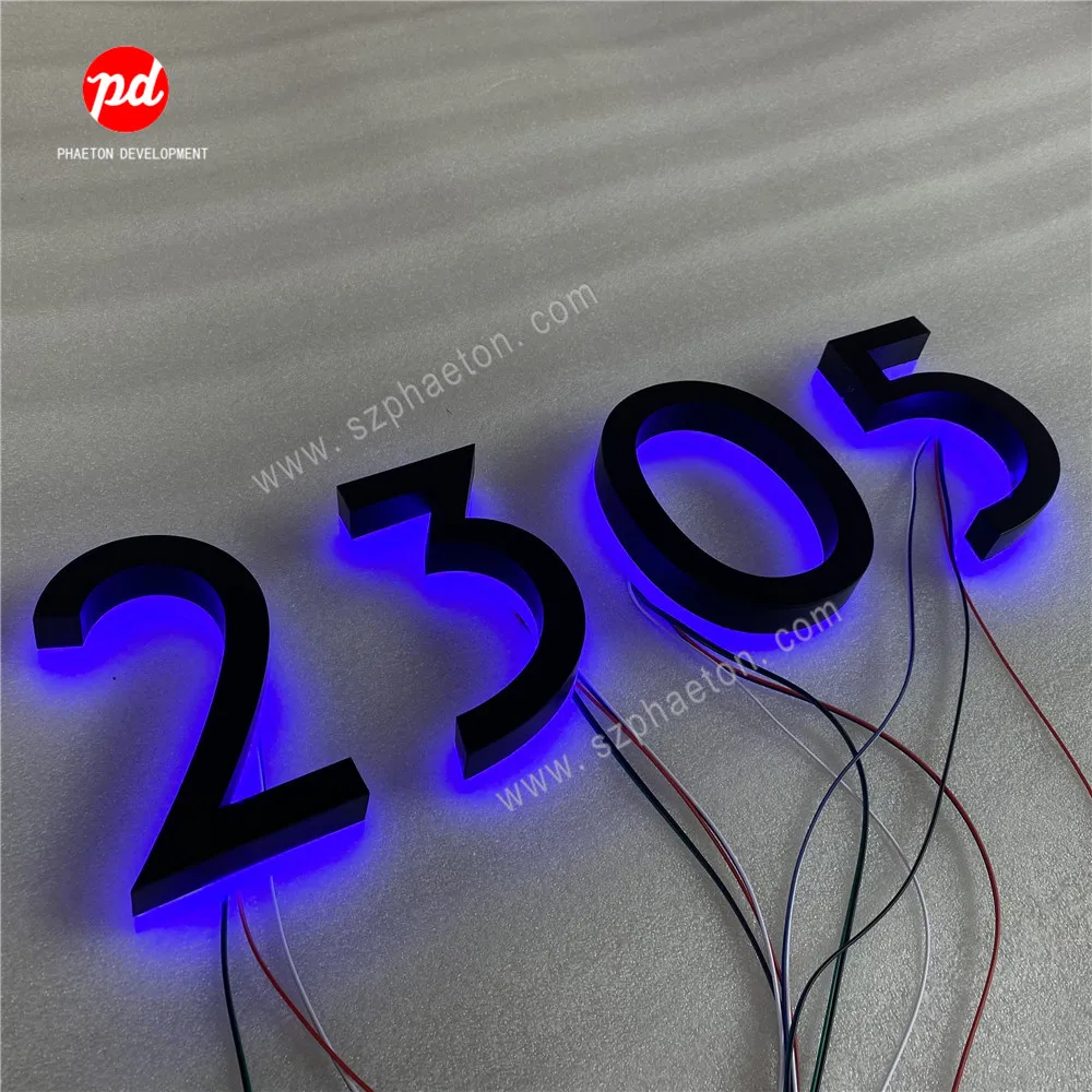 Professional Led Illuminated House Address Number Sign Factory, Led Backlit Numbers for Electronic Signs