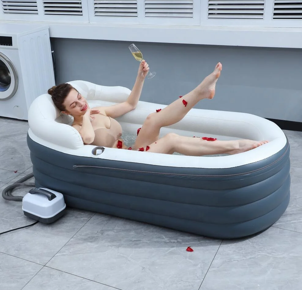 Adult Foldable Spa Shower Thick Air Pump Designed Hot Ice Cold Therapy Low Price Constant Temperature Inflatable bathtub