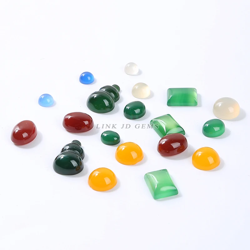 For Making Ring Bracelet Earrings Rough Natural Stone Multi color Cabochon  agate Gemstone Loose Beads