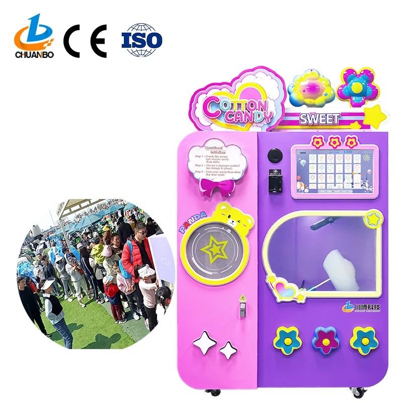 Popular Intelligent Business Vending Machine Automatic Cotton  And Candy Machine Making Robot Vending Machine For Shopping Mall