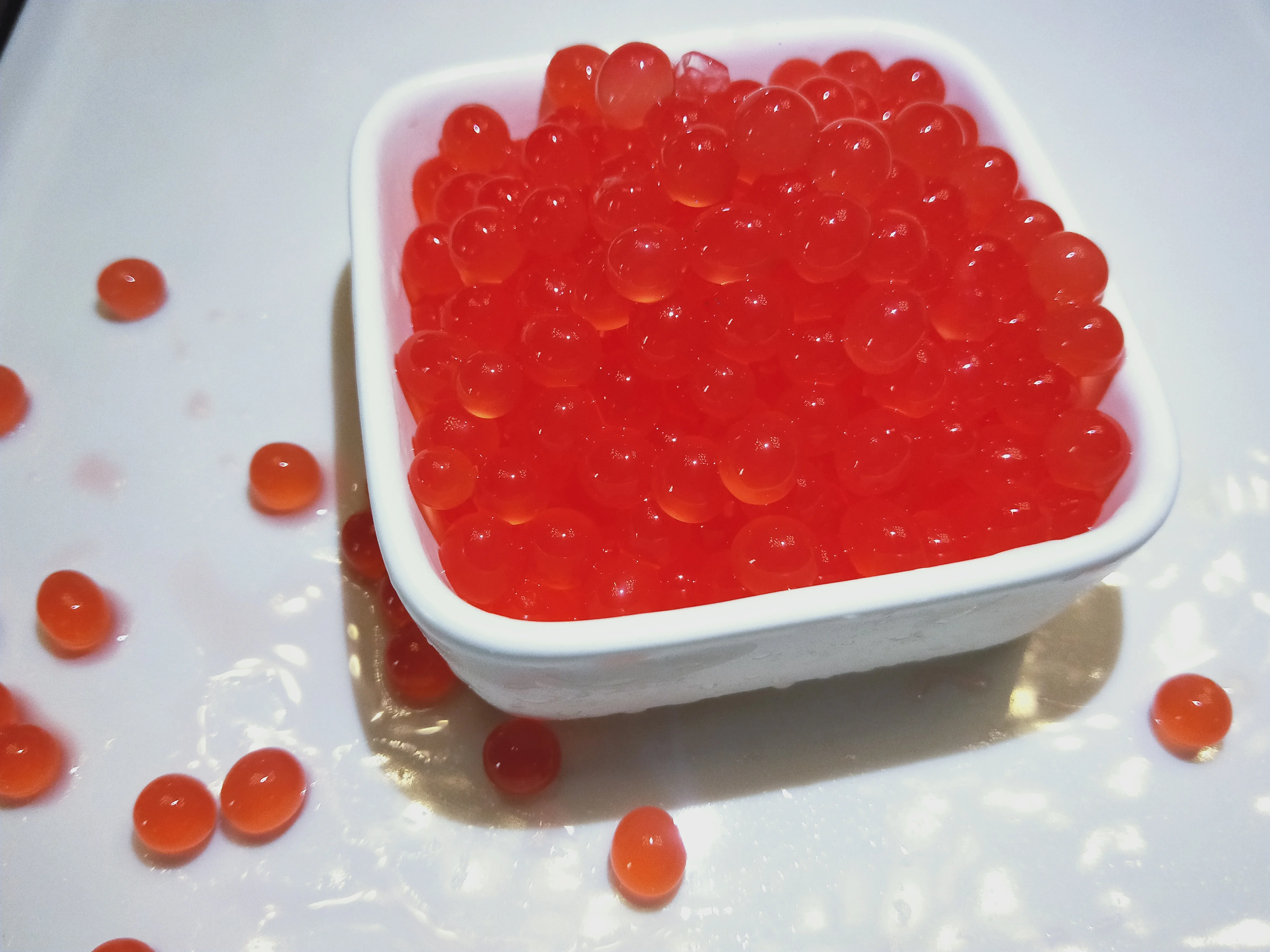 Popping boba selection  Boba Bubble Tea Toppings  bursting  fruit juice ball