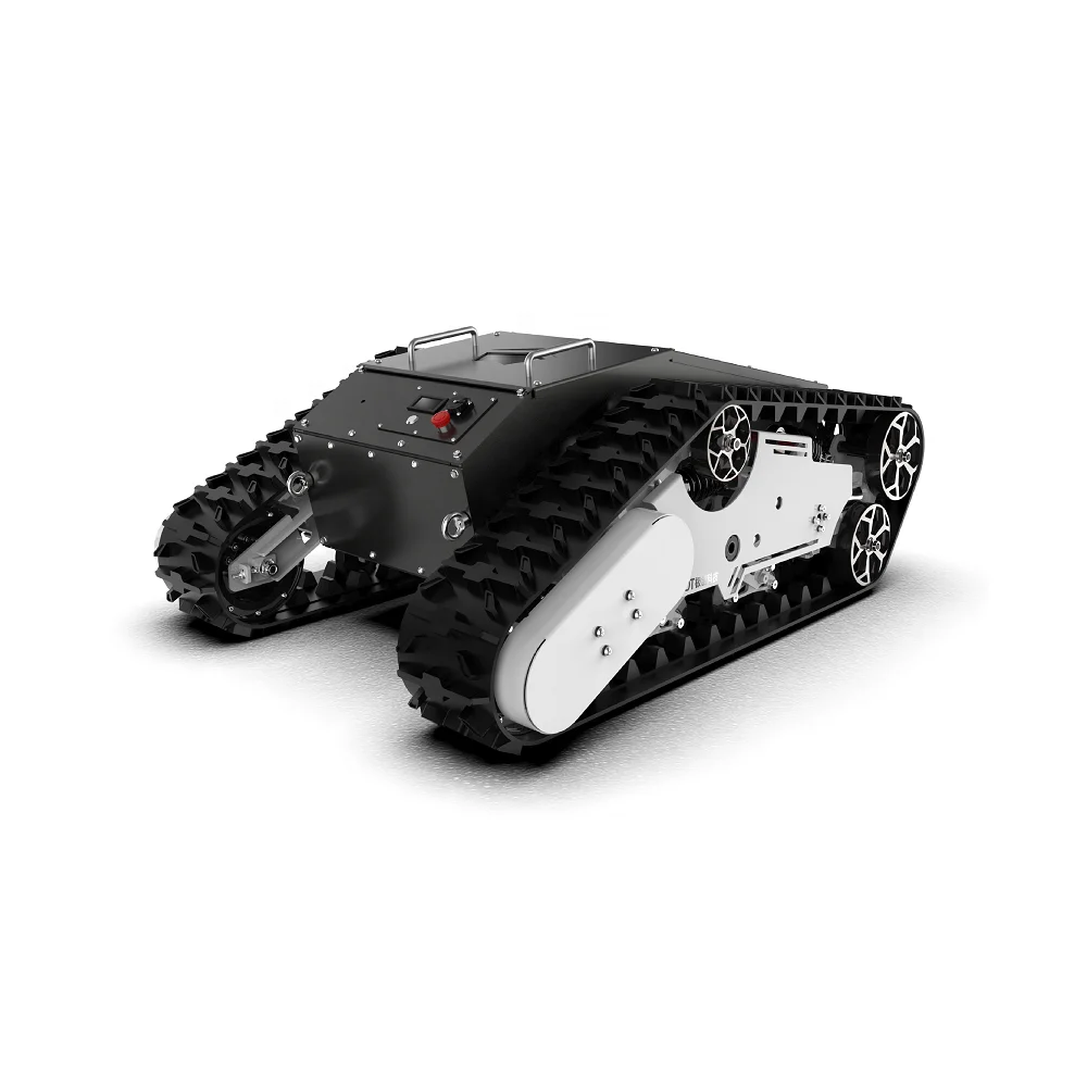 100-200kg payload Komodo rubber tracked robot system rc car chassis sand beach crawler for sale