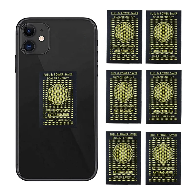 PVC customized EMF protection 5G blocker Anti Radiation Mobile Sticker negative ions scalar quantum energy shield