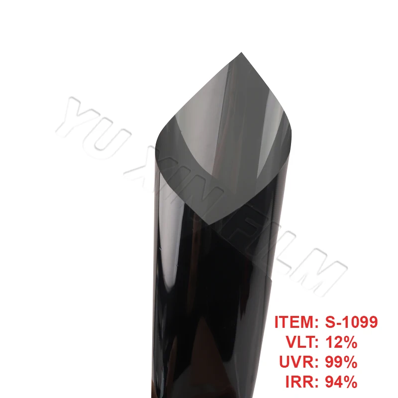Black Color VLT10% PET Self Adhesive Car Glass Window Film UVR 99% Car Solar Tint 2 Ply Nano Ceramic Film Car Window Film