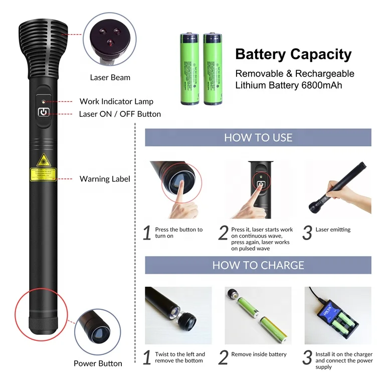 808nm laser pointer acupuncture cold laser for pain nerves muscles deep tissues stimulation