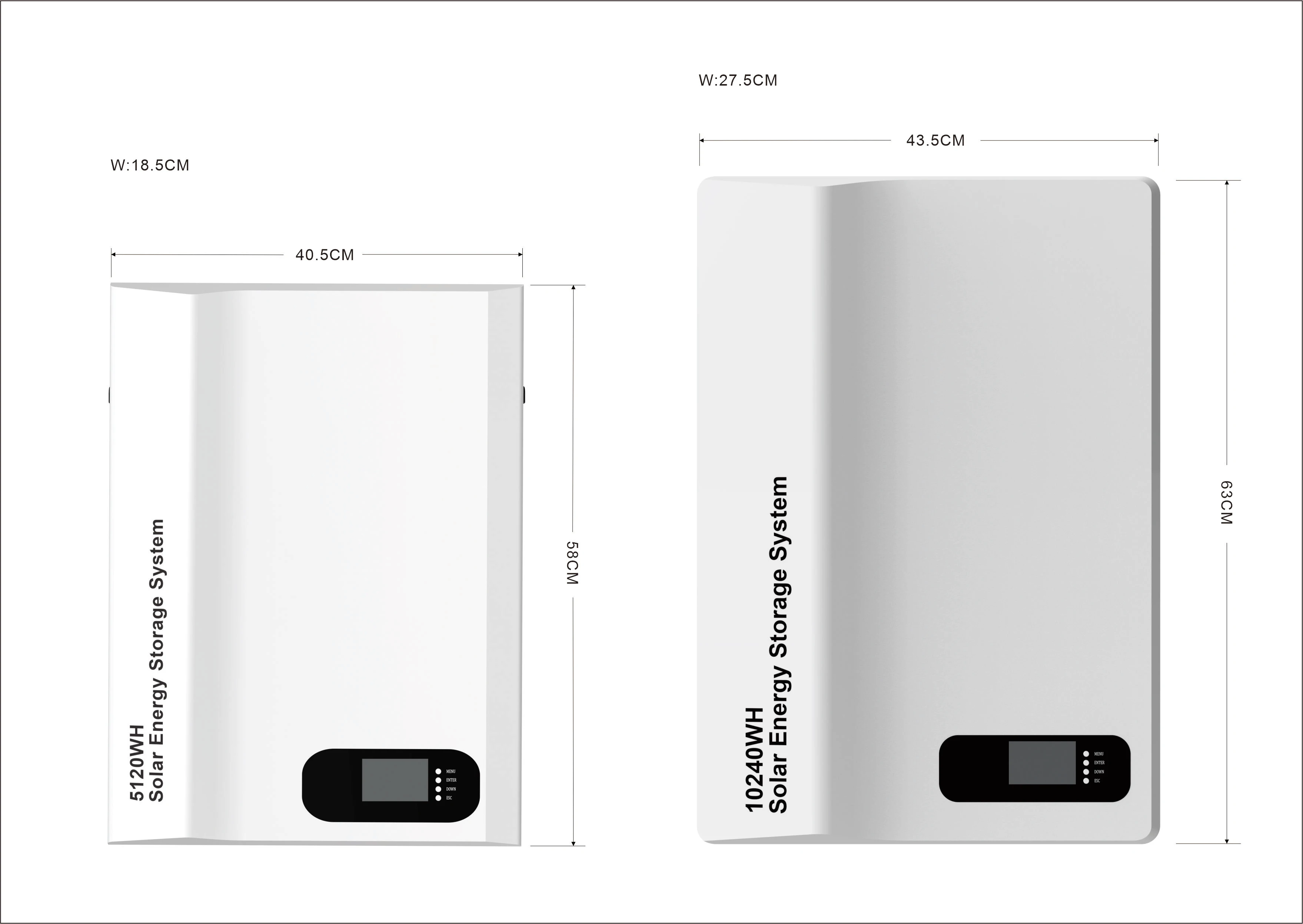 Pure Sine Wave Off Grid Hybrid Solar Battery With MPPT Energy Storage System 5KWh 10KWh 100ah For Home Wall Mounted
