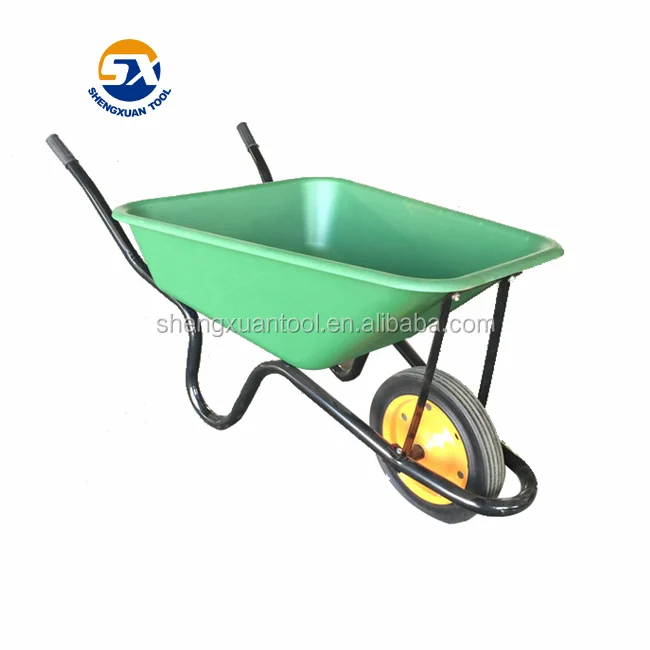 Good quality Green color Plastic buckets Wheelbarrow wb3800