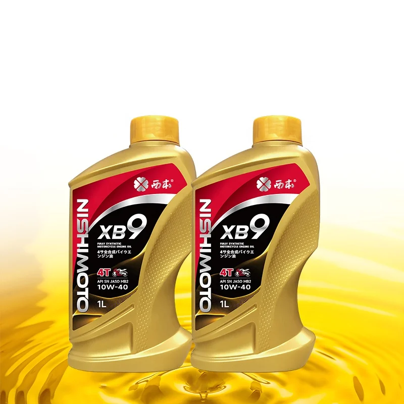 China Factory Direct Sale NISHIMOTO Lubricating Oil API SN JASO MB2 Synthetic Motorcycle Motor Oil 10W-40