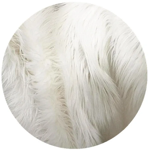 High Quality Man Made White Long Fur Fabric For Garments/home Decoration