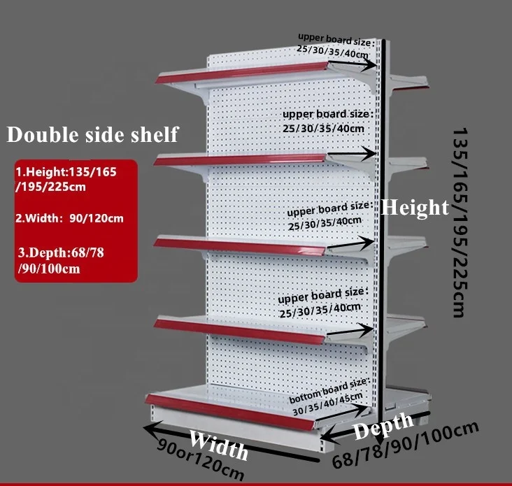 popular product simple style  White Supermarket Shelves Gondola Shelving shelving heavy duty metal storage shelves&unit