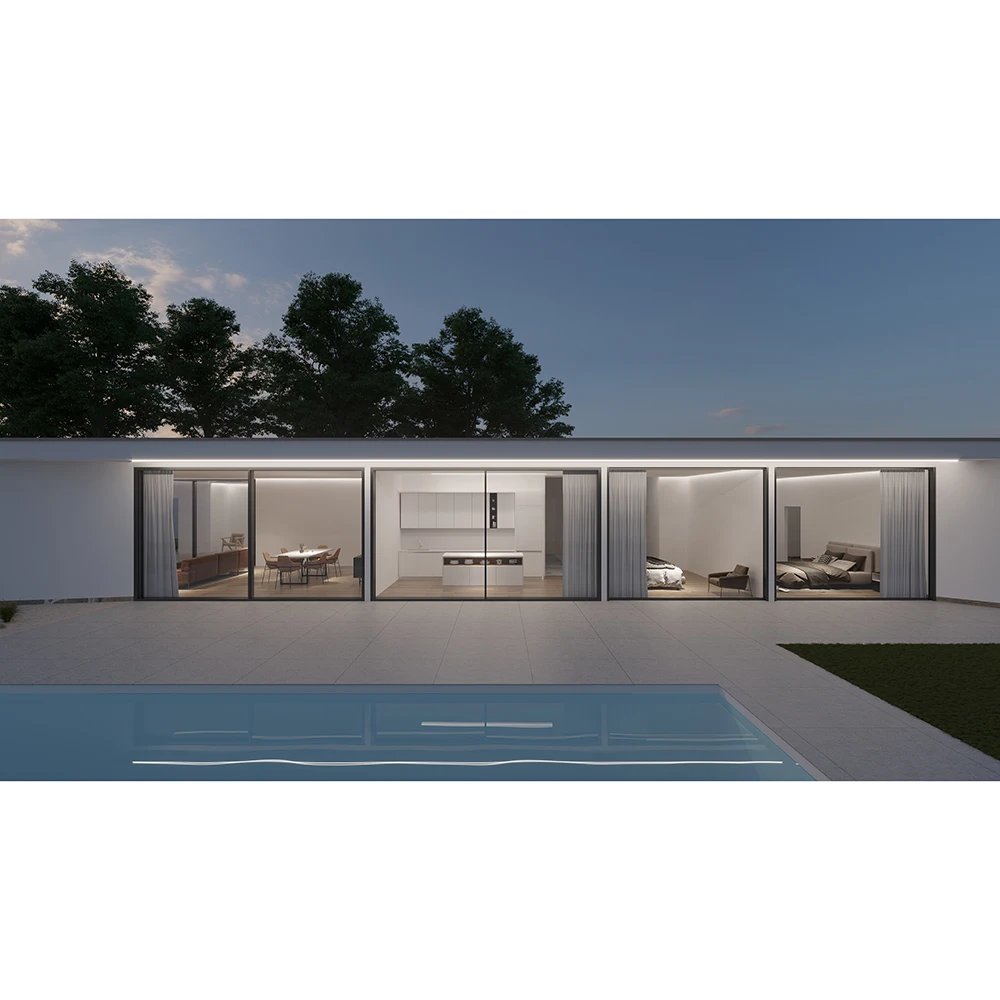 aluminum frame fixed double glazed large tempered glass floor to ceiling windows  prices