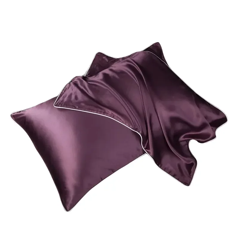 6A Grade Mulberry Silk Satin Pillowcase Manufacturer Luxury Custom Size 100% Silky Pillow Case Cover for Hair and Skin Pure