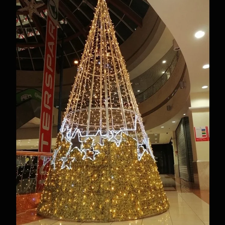 Customized Holiday Street Decorative Large PVC Branch Christmas Tree 8m 10m 12m Sizes Customized