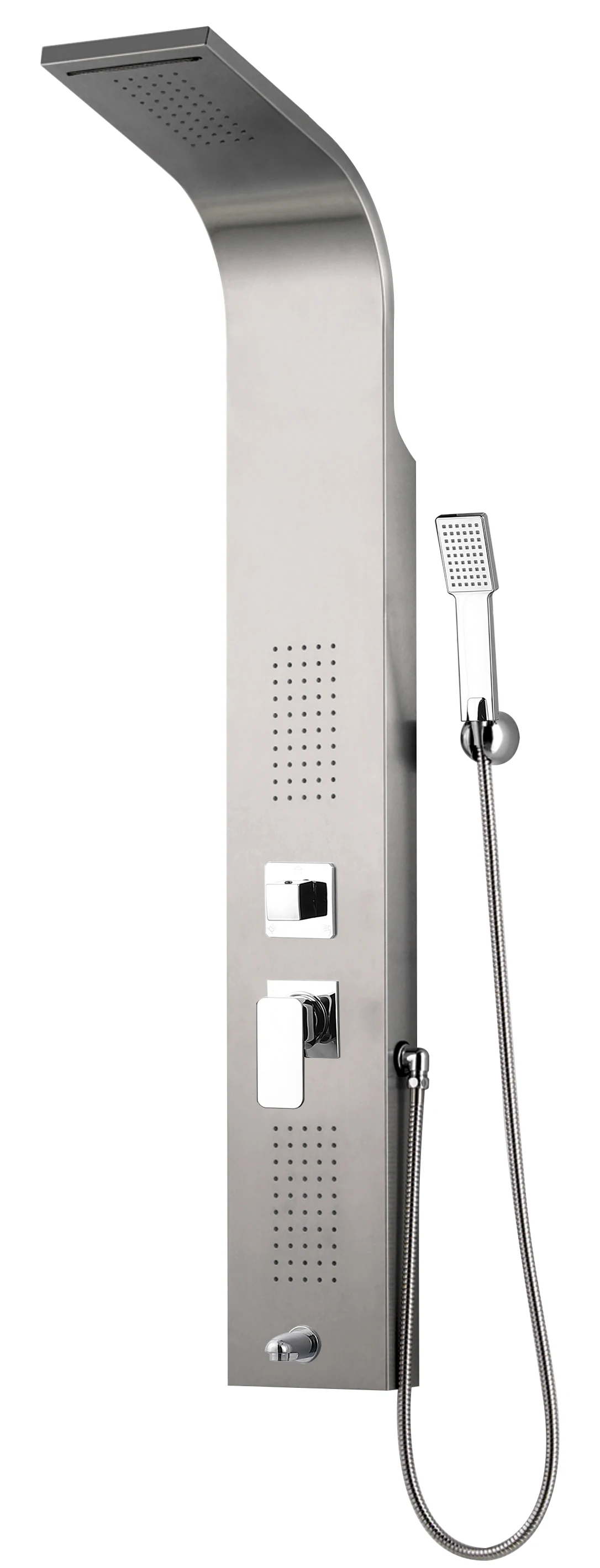 Contemporary Hotel Villa Bathroom Project Modern Rainfall Faucets Luxury Massage Stainless Steel Shower Panels