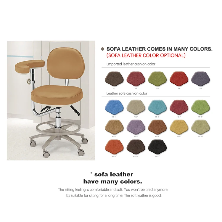 Excellent Quality Super Soft Cushion Ergonomic Design Ophthalmic Doctor Chair Dental Stool