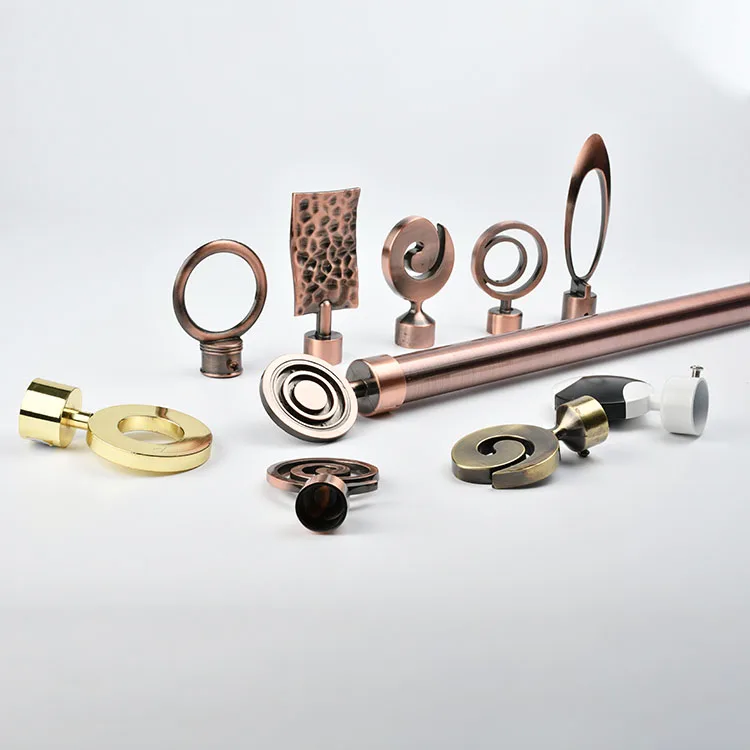 Metal Curtain Pipes And Accessories Curtain Pipes Finials Luxury commercial Glass Finials style resin finial Twist Curtain Rod
