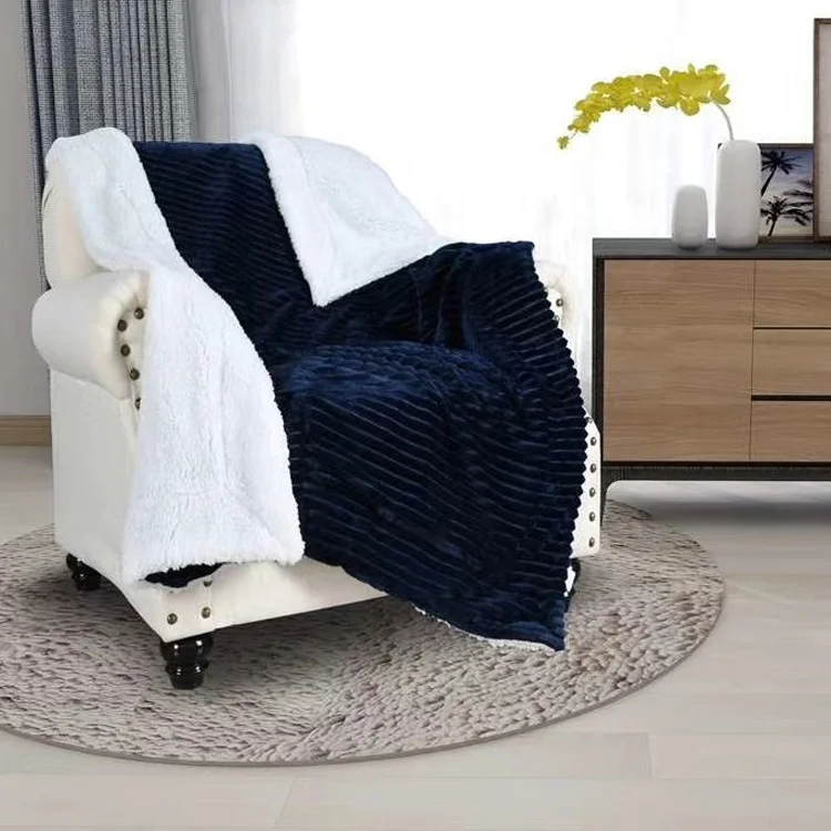 Wholesale cheap flannel fleece throws sherpa blanket