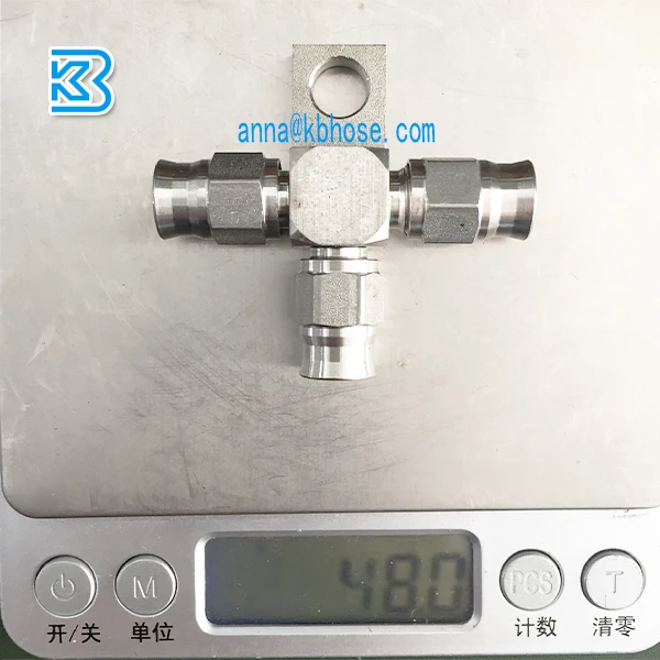 an3 3an an-3 stainless steel splits tee block female ptfe brake line hose end swivel fitting joint with mount tab