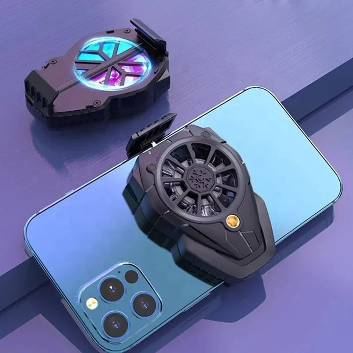 Amazon hot selling  Powerful 3 Wind Speeds Cell Phone Fan Cooler Ultra Quiet Mobile Cooling Pad Phone Holder For Work Gaming