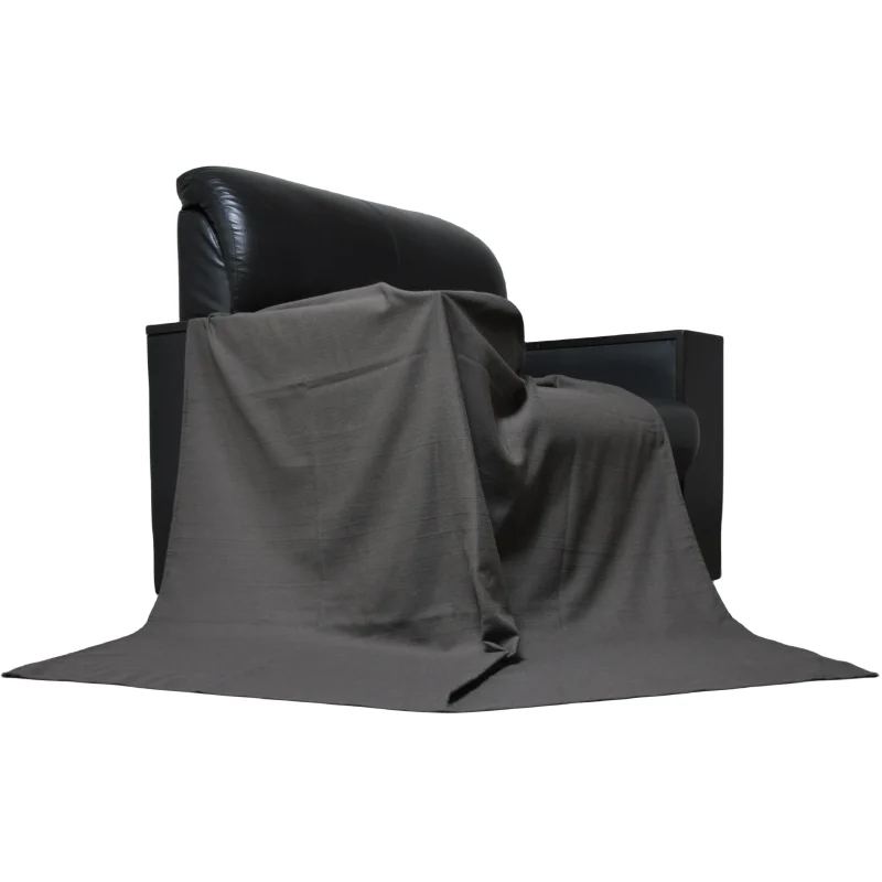 BLUE PHOENIX  airline blanket 100% recycled polyester plain solid durable hem flame retardant washable durable