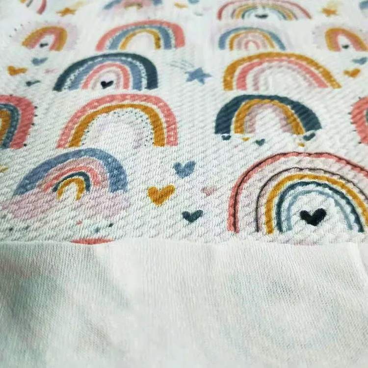 Нет минимального заказа, ткань с цифровой печатью, трикотажная полиэфирная ткань для банта