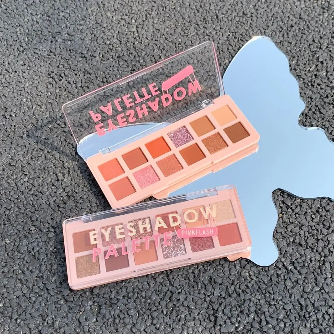 cheap Custom Cosmetic High Quality Palette Eyeshadow Makeup Palette 12 Color glitter Eye shadow palette private label