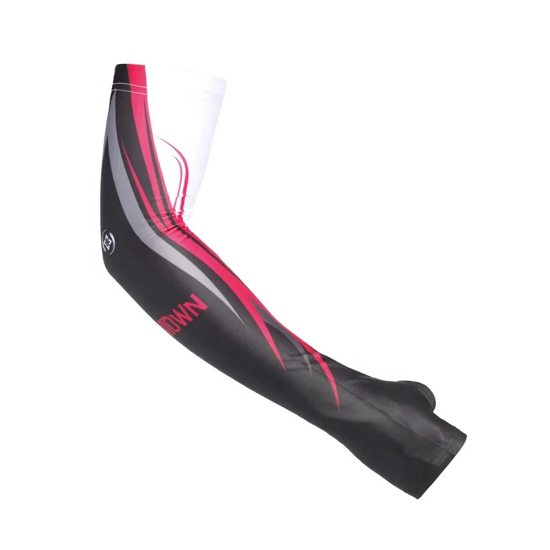 OEM digital print long cycling finger oversleeve ODM adult cycling polyester sun block finger arm sleeve