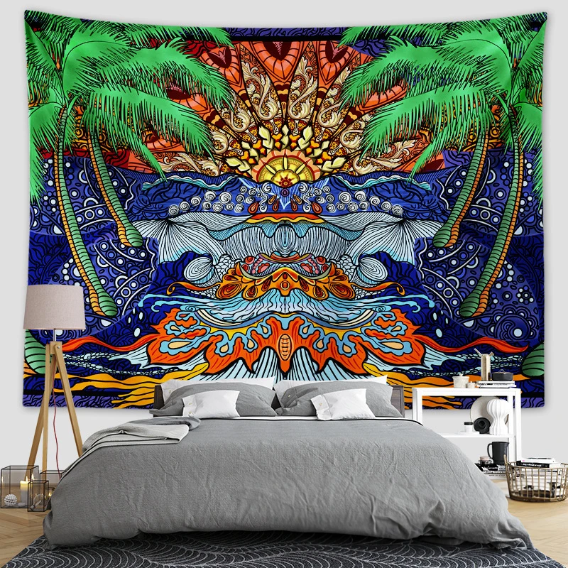 Vintage Tapestry Moon Wall Art Tapestry Hanging Forest Custom Printed Wall Tapestry