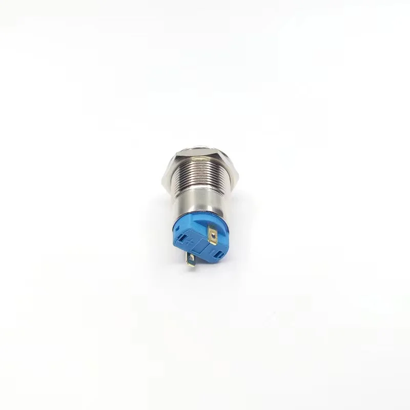 12mm on off  Flat Metal Self-locking Push Button illuminated switch