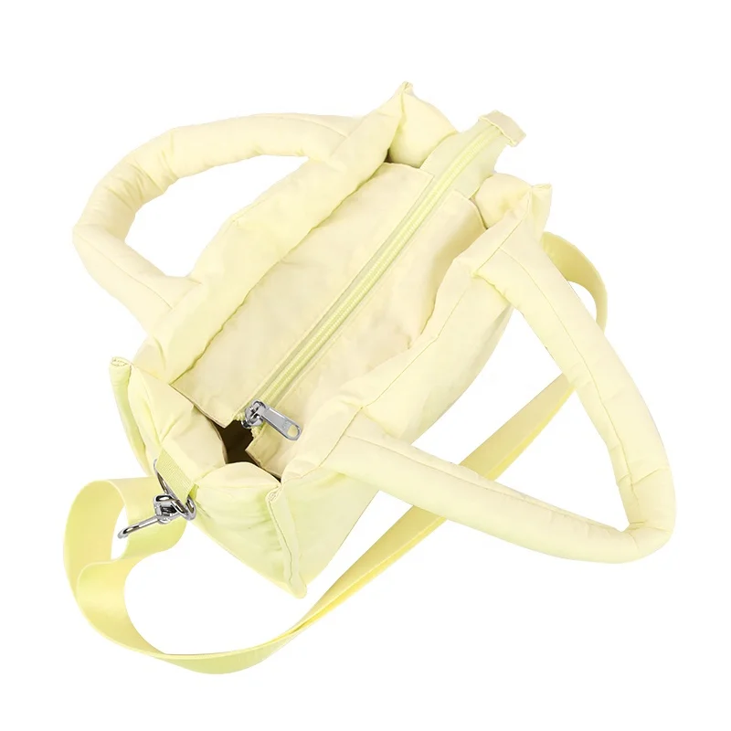 CHANGRONG Custom lightweight puffer tote bag for women quilted puffy handbag