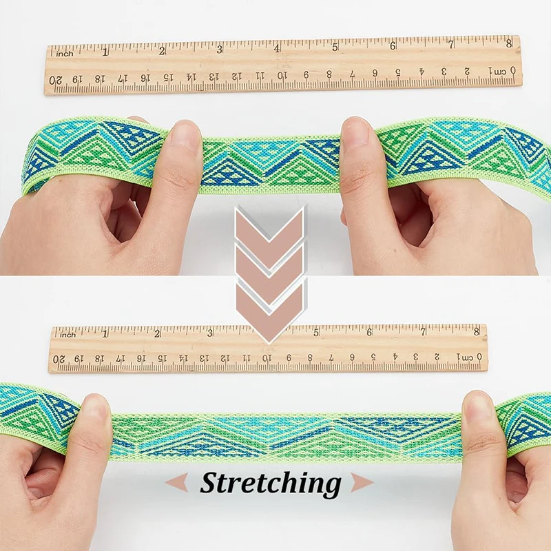 Most Popular Custom Logo Color Pattern Nylon Polyester Latex Woven Elastic Band Jacquard Emboss Elastic Waistband Webbing