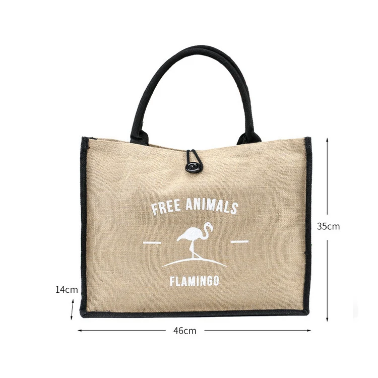 Экологически чистая многоразовая Роскошная рекламная Сумка-тоут из джута с индивидуальным логотипом