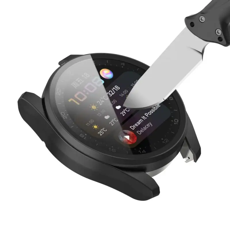 Защитный чехол для часов Huawei Watch 3 pro GT2 Pro 46 мм из твердого поликарбоната с закаленным стеклом полная защита