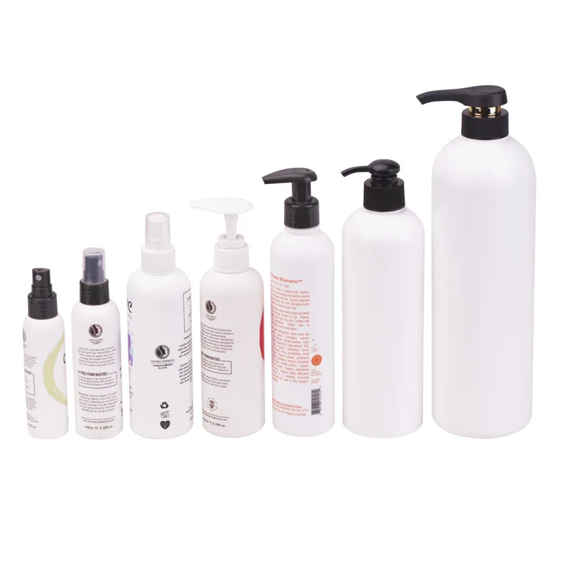 Empty Plastic 250 500Ml Shower Gel Bottle With Pump Shampoo And Conditioner Sugar Cane Bottles