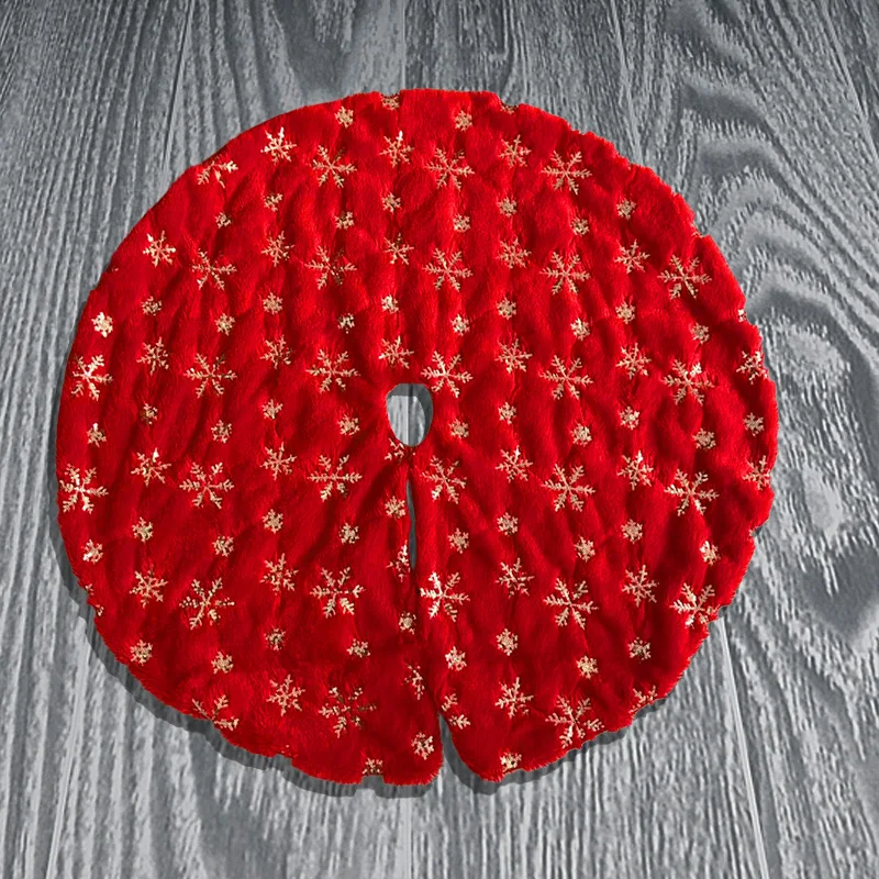Wholesale Party Xmas Solid White Ornament Party Christmas Tree Decoration Plush Tree Skirt Floor Mat