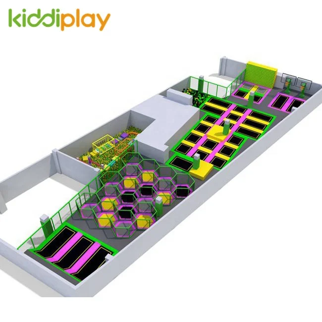
China fitness sports commercial plan jump sport fitness children trampolines foam park 