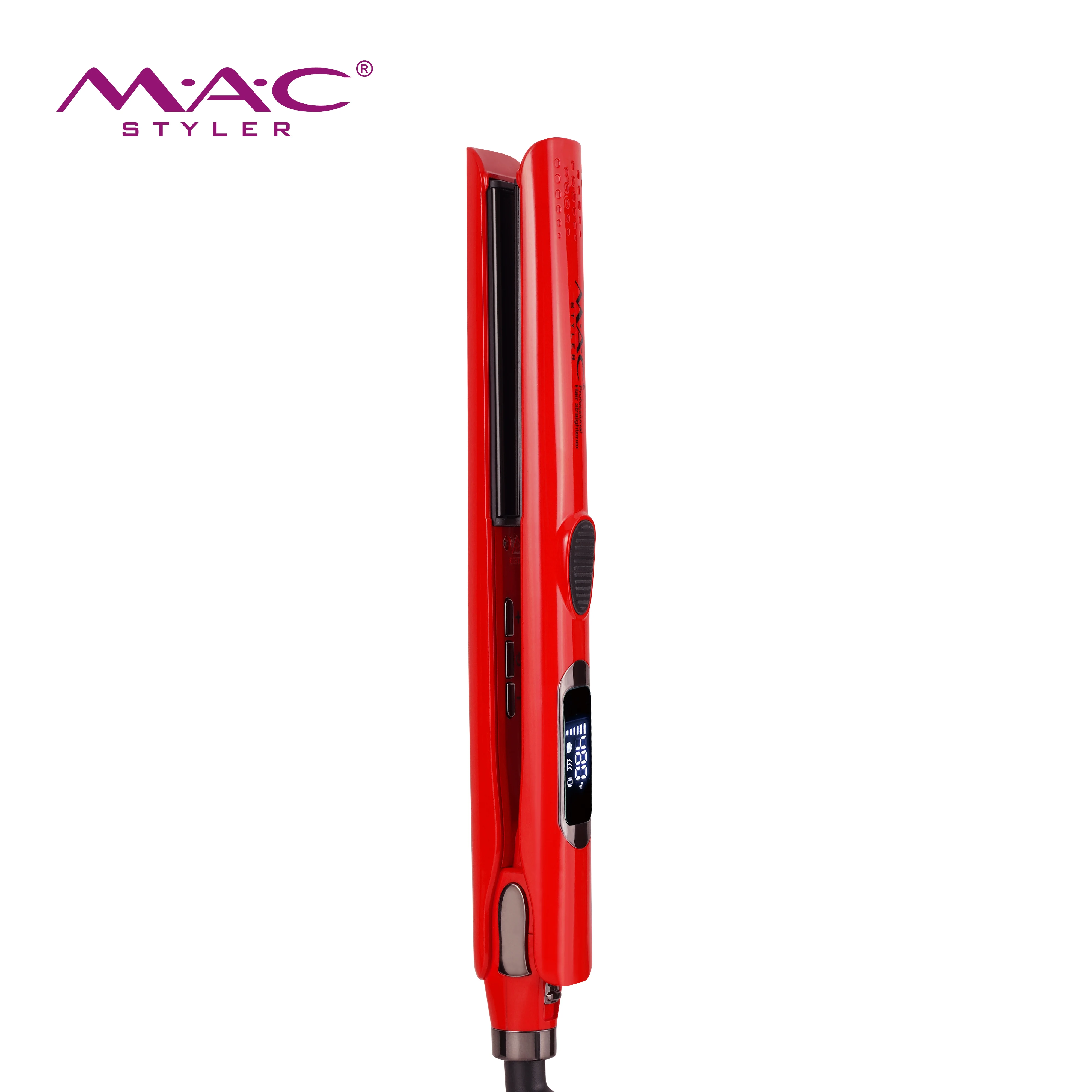 MAC Style High Temperature Professional HIgh Quality Red Vibrate Flat Iron  Hair Straightener
